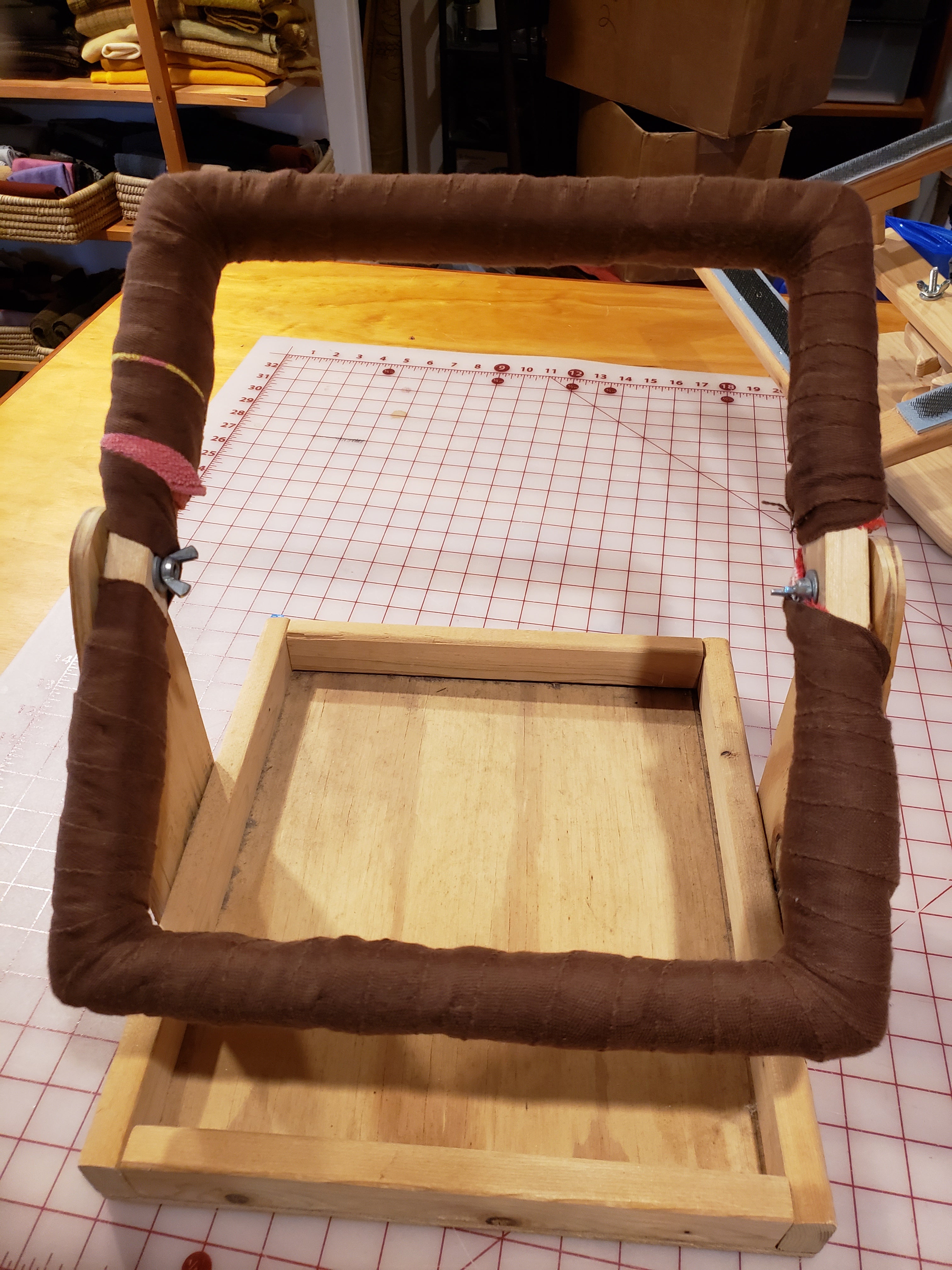 Simple Rug Hooking Frame Wool and Dye Works