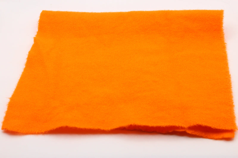 Bright Orange - Hand Dyed Wool 7" Sweetheart Square