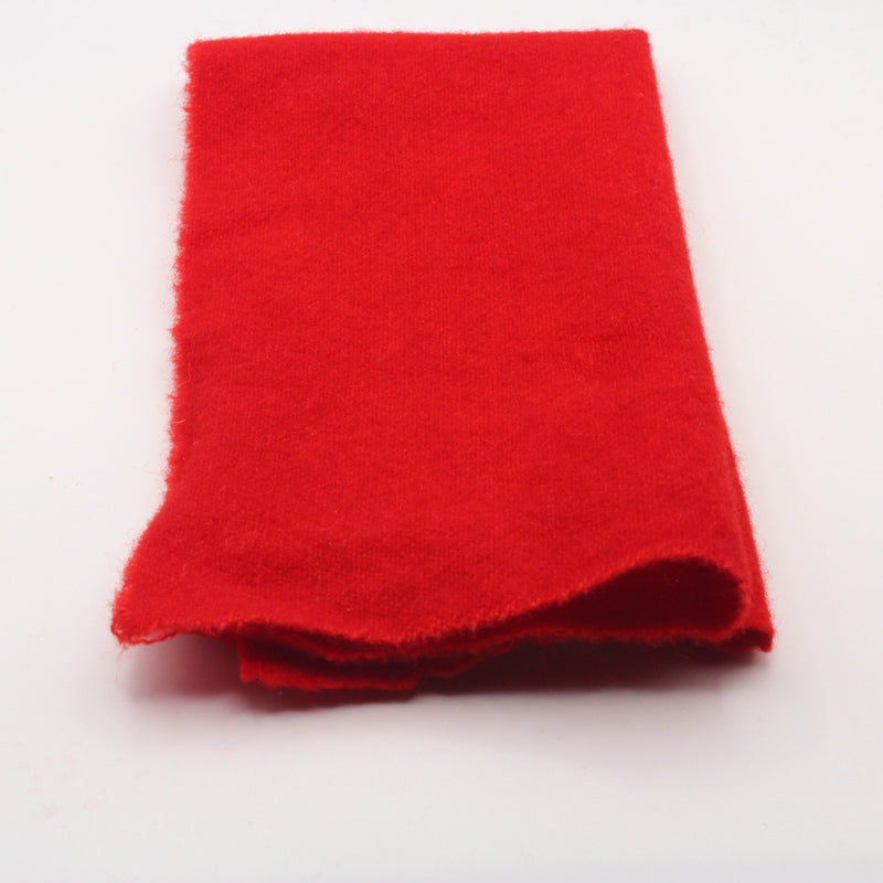 Bright Red - Hand Dyed Wool 7" Sweetheart Square