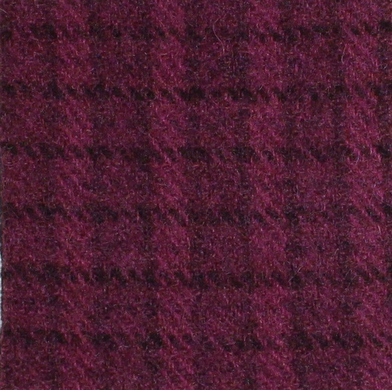 Plum Check Bolt Wool 7" Sweetheart Square