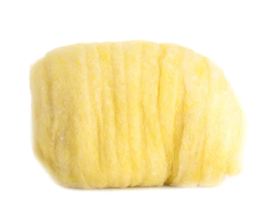 Hand Dyed Wool Batting Corn Silk