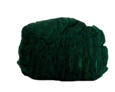 Hand Dyed Wool Batting Evergreen
