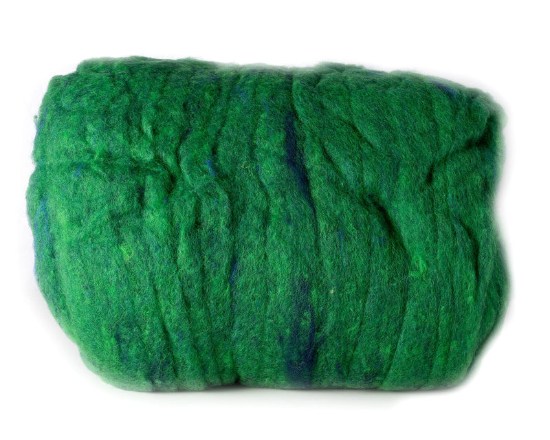 Hand Dyed Wool Batting Spruce