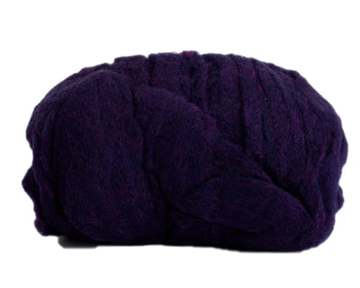 Hand Dyed Wool Batting Aubergine