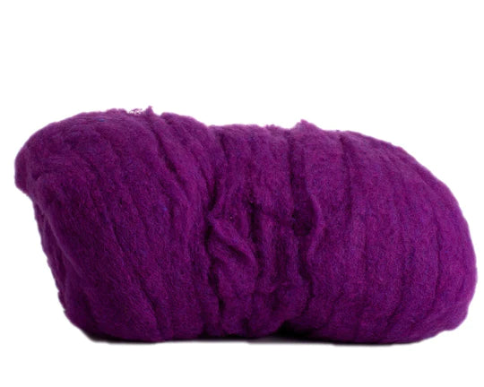 Hand Dyed Wool Batting Plum