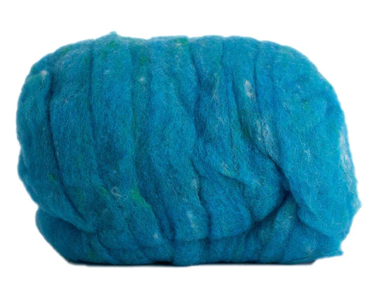 Hand Dyed Wool Batting Aegean