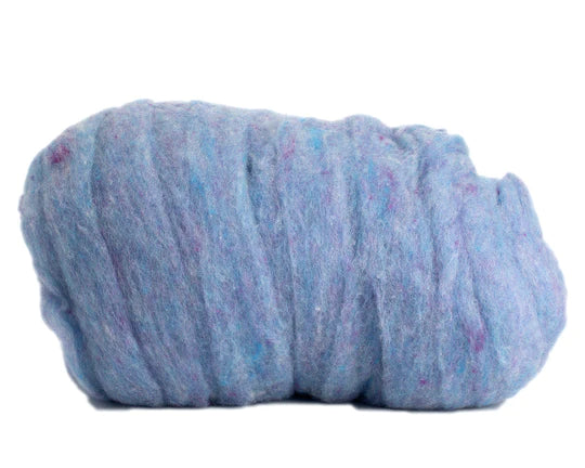 Hand Dyed Wool Batting Cornflower
