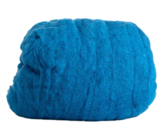 Hand Dyed Wool Batting Azure
