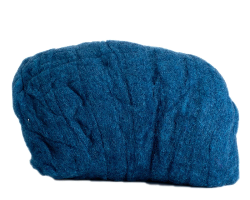 Hand Dyed Wool Batting Cobalt
