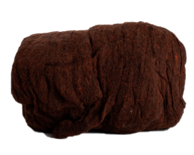 Hand Dyed Wool Batting Teak