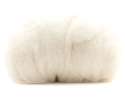 Hand Dyed Wool Batting White