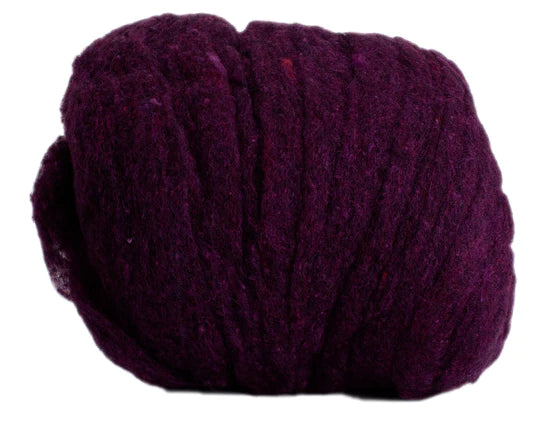 Hand Dyed Wool Batting Black Cherry