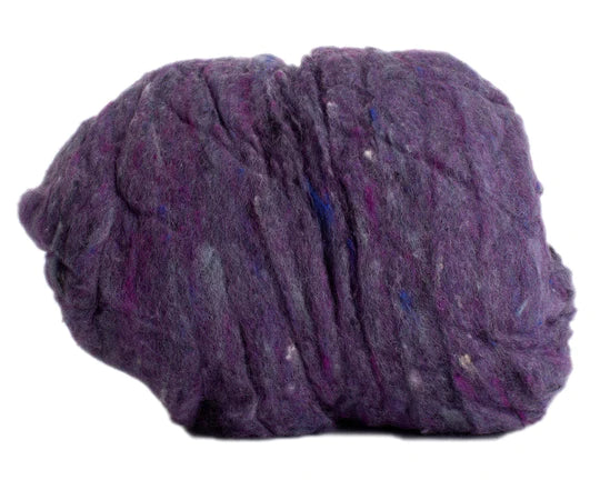 Hand Dyed Wool Batting Delphinium
