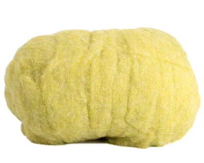 Hand Dyed Wool Batting Lime