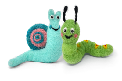 Beastie Buddies Snail & Caterpillar Needle Felting Kit