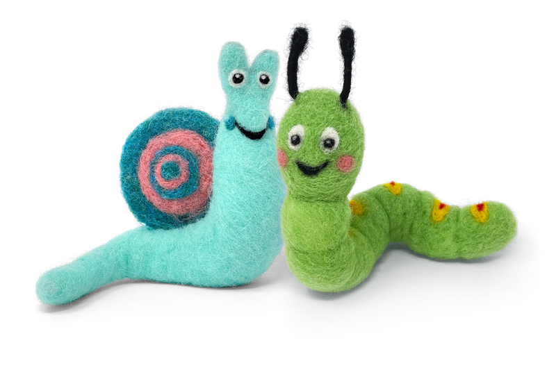 Beastie Buddies Snail & Caterpillar Needle Felting Kit