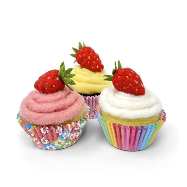 Strawberry Cupcakes Needle Felting Kit