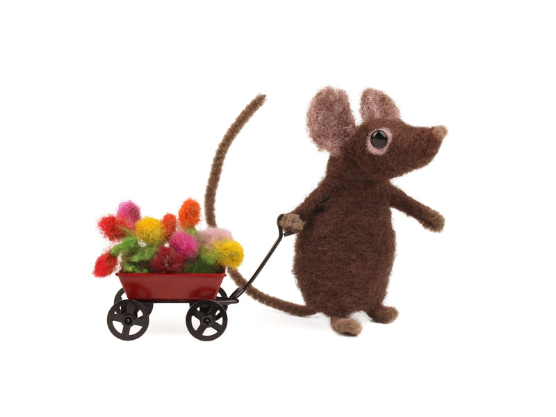 The Makers Flower Cart Mouse Needle Felting Kit