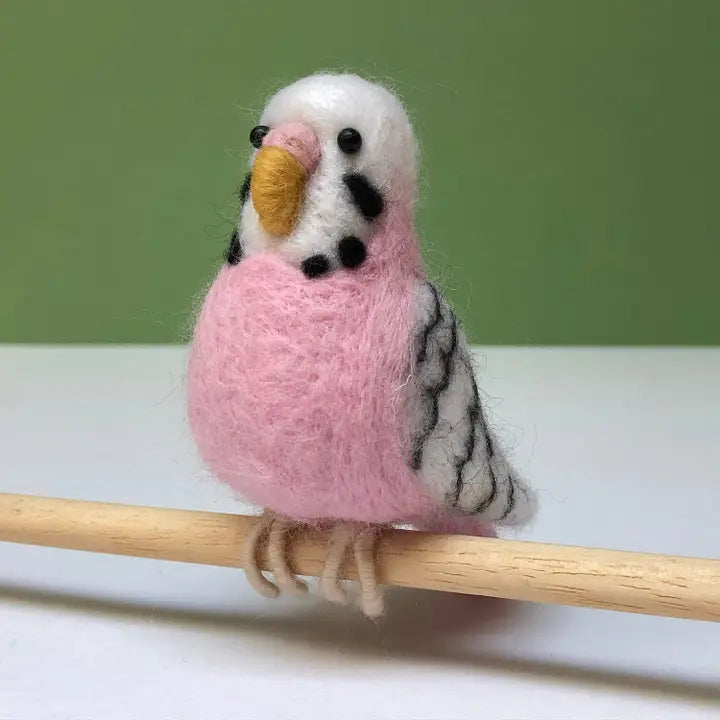 Bergin & Bath Pink Budgie (Parakeet) Needle Felting Kit