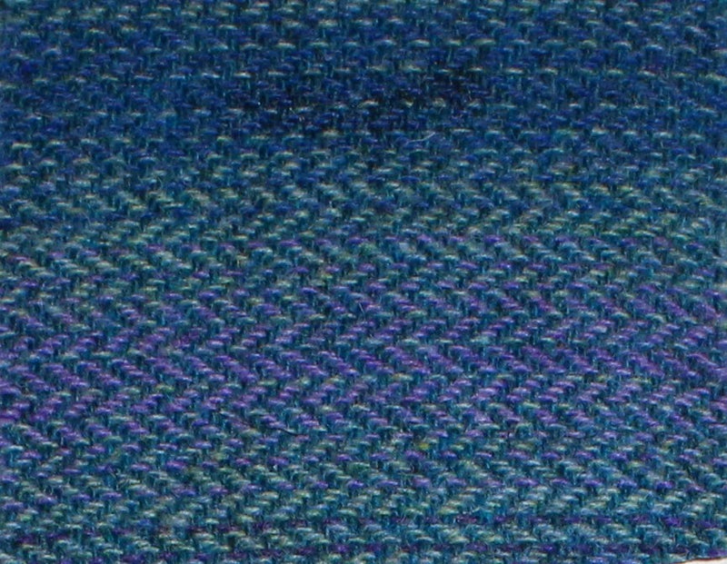 Teal Striped Herringbone Bolt Wool