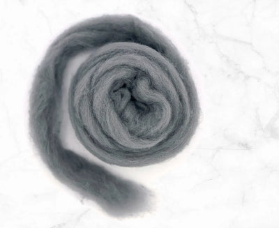 Corriedale Carded Wool Batt Roving - Gull Grey