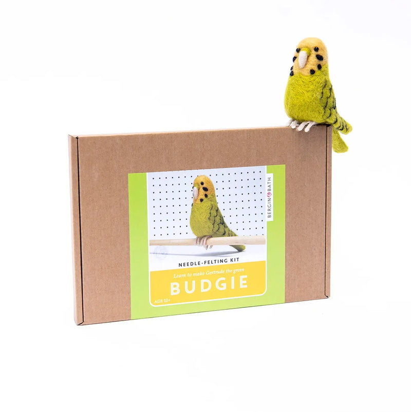 Bergin & Bath Green Budgie (Parakeet) Needle Felting Kit