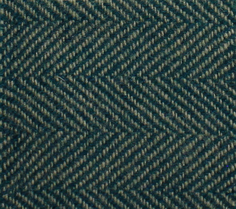 Dark Green Herringbone Bolt Wool 7" Sweetheart Square