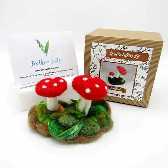 Feather Felts Toadstool Needle Felting Kit