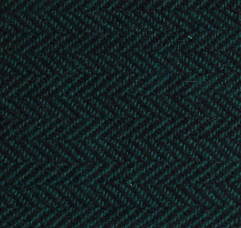 Forest Green and Black Herringbone Bolt Wool 7" Sweetheart Square