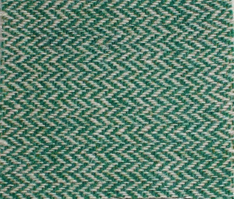 Light Green Herringbone Bolt Wool 7" Sweetheart Square