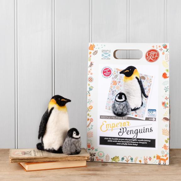 Emperor Penguins  Needle Felting Kit