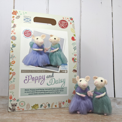 Poppy & Daisy Fancy Mice Needle Felting Kit