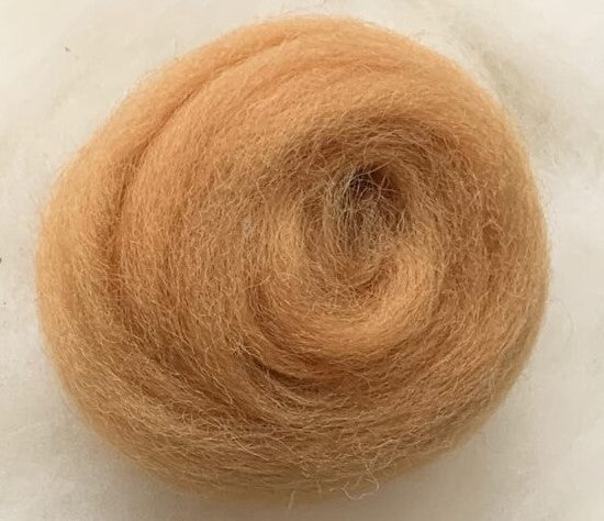 Dyed NZ Romney Roving – Autumn Gold