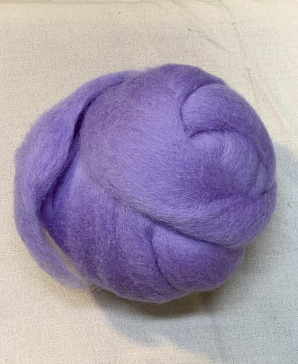 Dyed NZ Romney Roving – Lavender