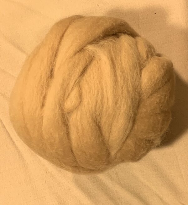 Dyed NZ Romney Roving – Light Tan