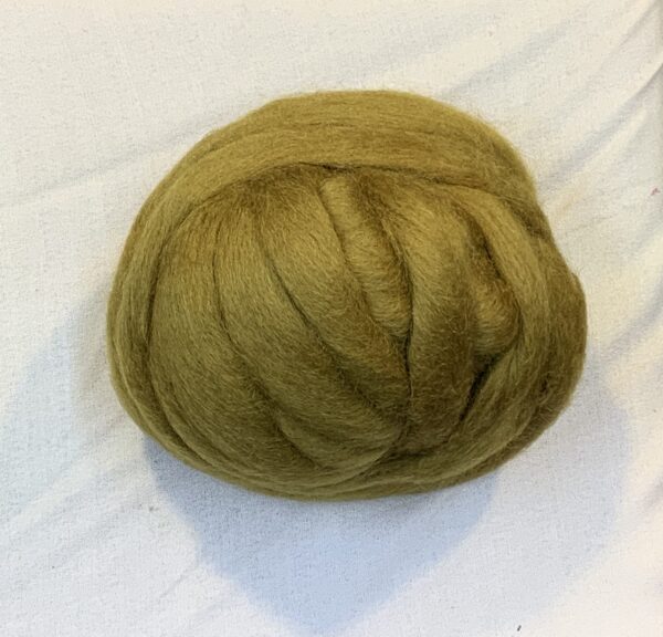 Dyed NZ Romney Roving – Moss