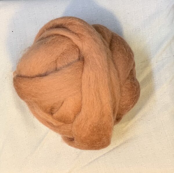 Dyed NZ Romney Roving – Red Rock