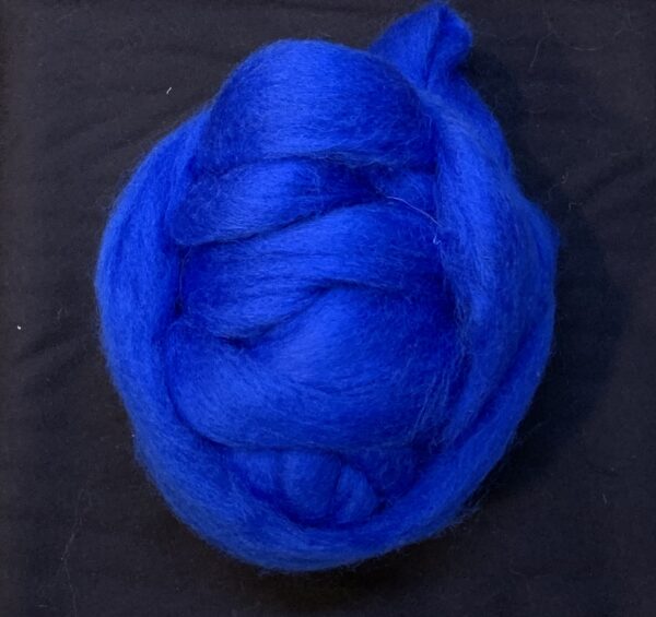 Dyed NZ Romney Roving – Royal Blue