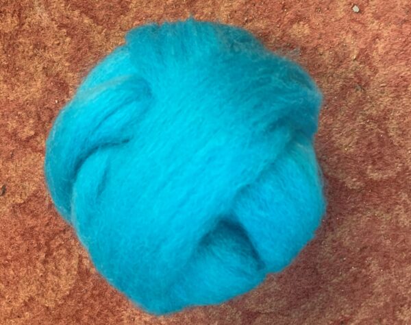 Dyed NZ Romney Roving – Turquoise