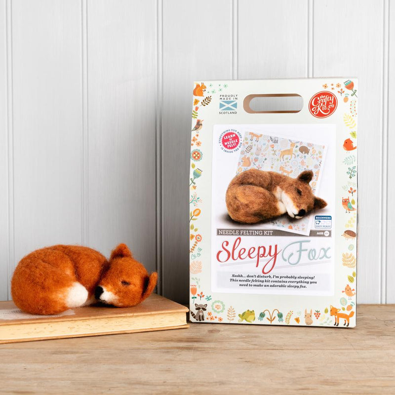 Sleepy Fox Needle Felting Kit