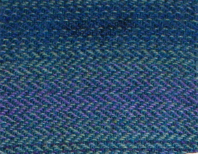 Teal Striped Herringbone Bolt Wool 7" Sweetheart Square